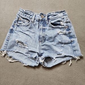 Garage Distressed jean shorts Mom Style
